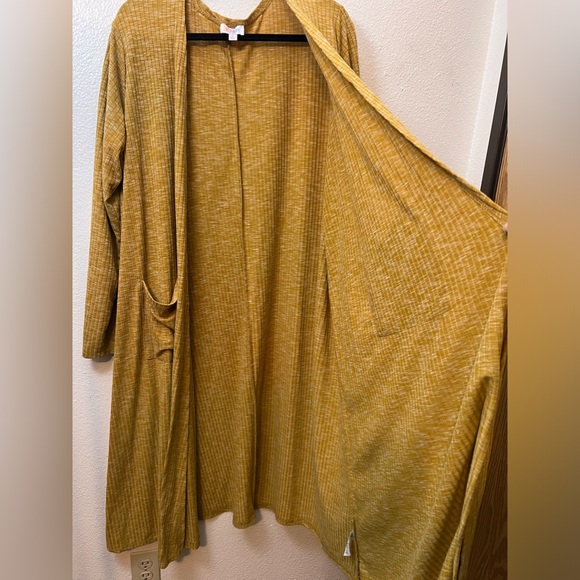 EUC Lularoe Sarah Duster Cardigan XL Color Mustard - Picture 4 of 5
